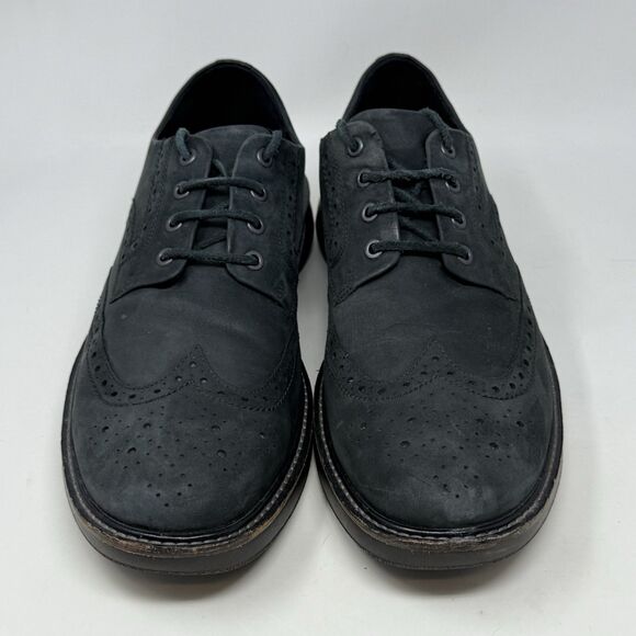 Ecco Lhasa Brogue Oxford Shoes Mens 10 EU 44 Black Leather Wingtip Casual Office main image 6